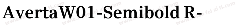 AvertaW01-Semibold R字体转换